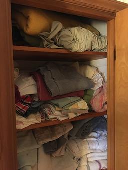 Closet Full of Towels, Bedding, etc.