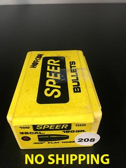 100 QTY 35 Cal, 180 gr Bullets
