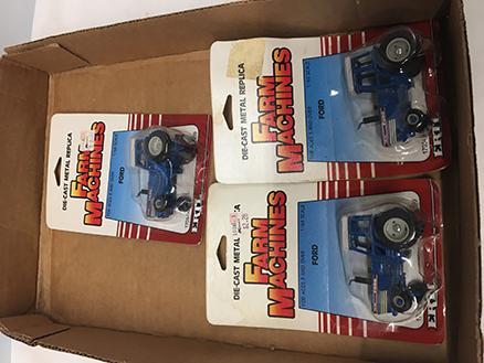 (3) Ford Tractors, 1/64 Scale