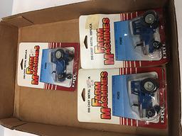 (3) Ford Tractors, 1/64 Scale