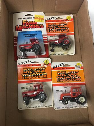 (3) Int. (1) Deutz-Allis, 1/64 Scale Tractors