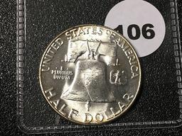 1955 Franklin Half, Unc,