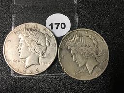 1926-D, 26-S Morgan Dollars