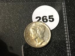 1939-D Mercury Dime, FSB