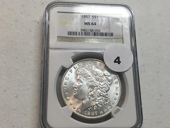 1887 Morgan Dollar, NGC MS64