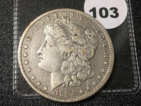 1891-O Morgan Dollar F