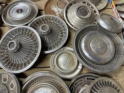 Lot of 26 Vintage Hubcaps