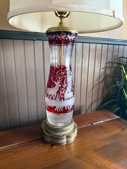 Nice Stag & Doe Bohemian Style 34 in. Tall Table Lamp