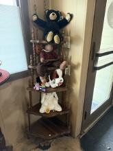 5 Tier Corner Shelf, 54 in. Tall, Stuffed Animals