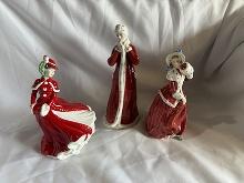 Lot of 3 Doulton & Royal Doulton (Christmas/Wintertime) China Figurines