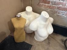 (2) 20 in. Tall Bust & 18 in. Doll Dress Form