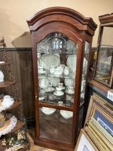 Lighted 36 in. Wide X 76 in. Tall Corner Curio Cabinet Sells w/Holly Traditions China
