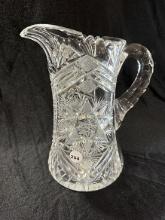Cut Glass 9 in. Pitcher