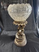Crystal Bowl w/Pedestal, 17 in. Tall
