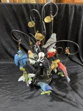 16 in. Tall Ornament Tree w/Songbird Christmas Ornaments, By Danbury Mint