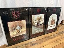 (3) Moss Framed Prints