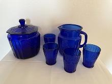Collectible Colbalt Blue Glass, Mayfair Pattern