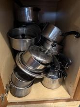 Assortment of Stainless Steel Pans