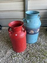 (2) Milk Cans