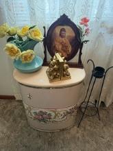 Hamper, Bookends, Candle Stand & Pictures