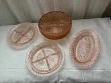 Miss American Pattern Pink Depression Glass