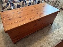 Lane Cedar Chest, Full of Towels and Bedding