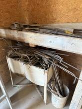 Various Scrap Rods, Iron & Wash Tub