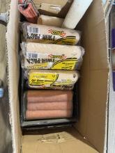Box of Paint Rolls & Trays