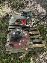Cast Iron Sink, Lown Mower- Needs Attention