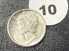 1940-S Mercury Dime, Top & Bottom - Split Bands