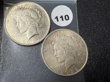 (2 X $) 1922 Peace Dollars