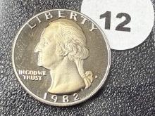 1982-S Proof Washington Cameo Quarter