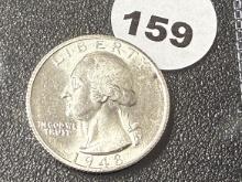 1948-S Washington Quarter, Choice BU
