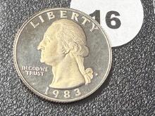 1983-S Proof Washington Cameo Quarter