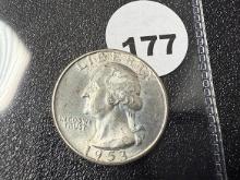 1953-D Washington Quarter, UNC