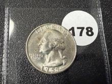 1955-D Washington Quarter, BU