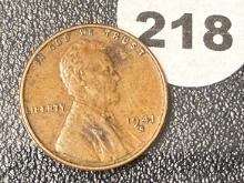 1941-S Lincoln Cent, AU