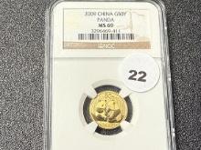2009 50Y Gold Panda, NGC MS69