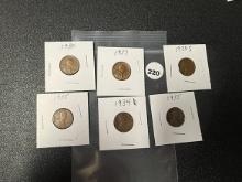 Lot of (6) 1930s Lincoln Cents