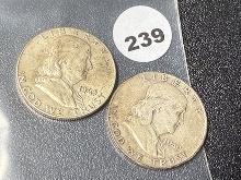 1949, 1963 Franklin Half Dollars