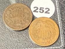 1865 2 Cent Pieces and Other