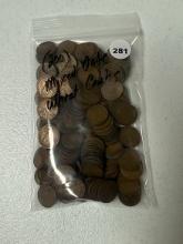 (200) Mixed Date Wheat Cents
