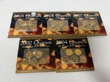 (5) Assorted 24kt Gold Quarter Collection