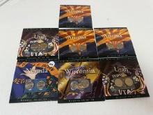 (7) Assorted State Quarter Cards