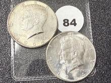 (2) 1964 Kennedy Half Dollars