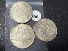 (3 X $) 1921 Morgan Dollars