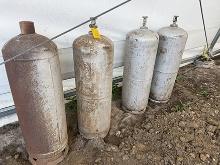 Lot of (4) 100 lb. LP Tanks