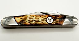 WHITETAIL CUTLERY HANDMADE 2 BLADE FOLDING KNIFE