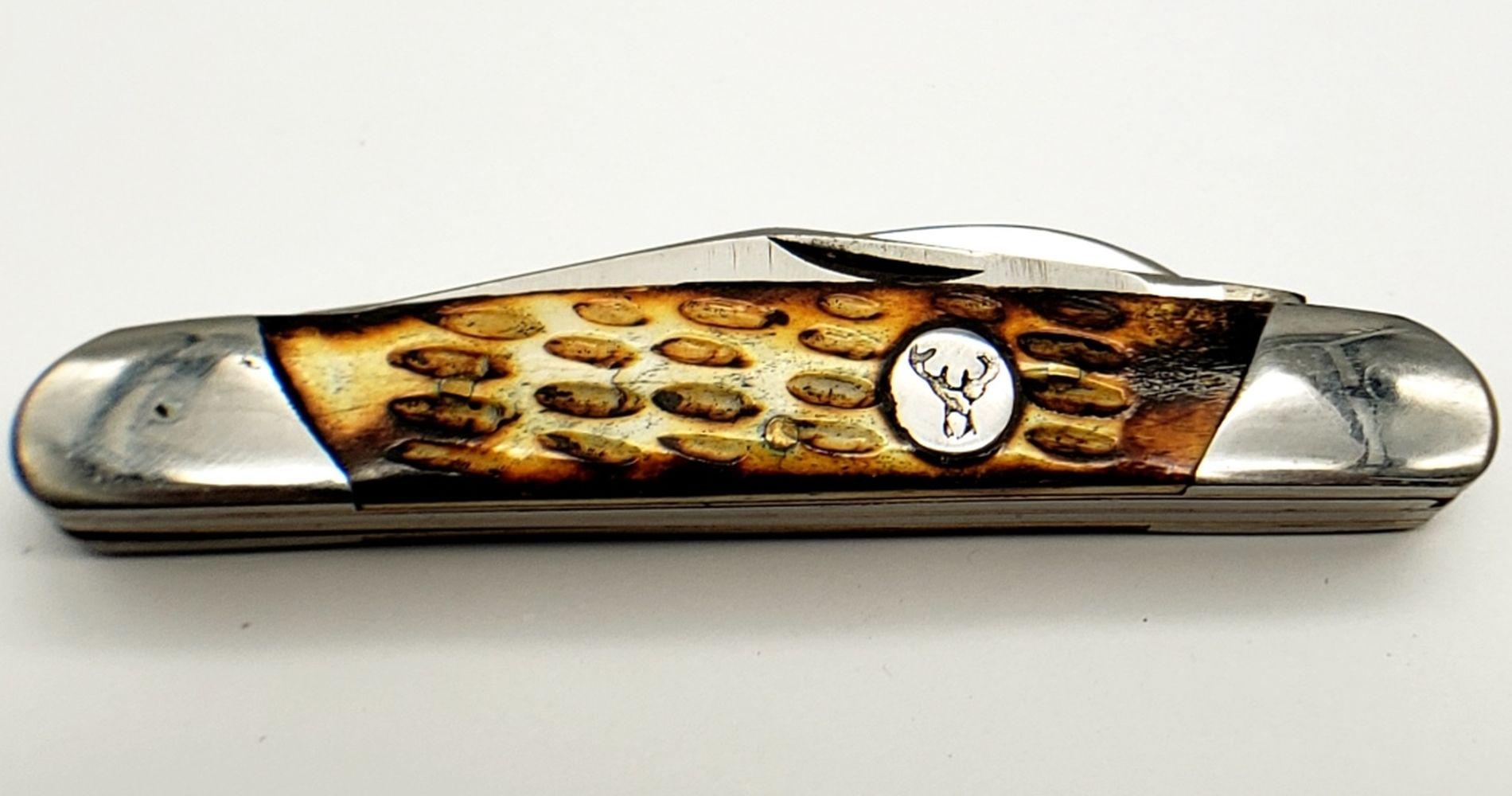 WHITETAIL CUTLERY HANDMADE 2 BLADE FOLDING KNIFE