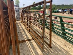 (1) Free Standing Cattle Gate Panel Apx. 24' w/ Apx. 12' Entry Gate